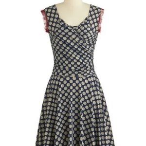 Effie’s Heart polka dot faux wrap dress L